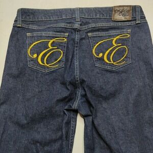 ENYCE Women Size 14 Bootleg Mid-Rise Stretch Denim Blue Jeans EUC‎